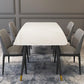 Luxury Sintered Stone Top Dining Table Rectangle White Table with 4 Legs Clearhalo 'Dining Tables & Seating' 'Dining Tables' 'dining_table' 'furn' 'furn_dining_table' 'Furniture' 'Kitchen & Dining Furniture' 1200x1200_1532b6c6-04f9-44e8-a997-4a616ee6bff6