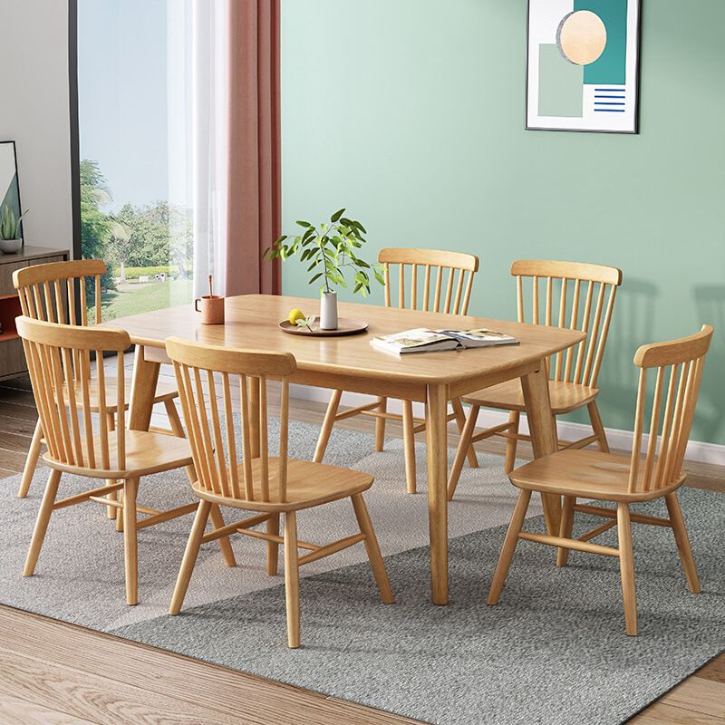 1/2/5/7 Pieces Modern Wood Furniture Standard Height Dining Table Set with 4 Legs Clearhalo 'Dining Room Sets' 'Dining Tables & Seating' 'dining_room_set' 'furn' 'furn_dining_room_set' 'Furniture' 'furniture_dining_room_set' 'Kitchen & Dining Furniture' 'kitchen&dining_furn' 'kitchen' 1200x1200_1532dd0b-26bd-47c5-9520-6a4bca0deb2a