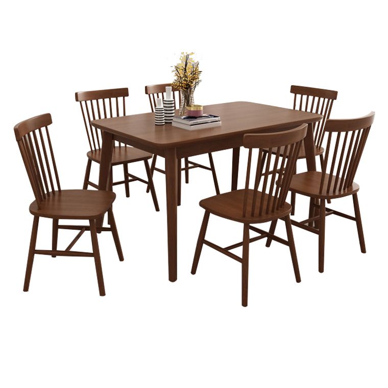 Industrial Rubber Wood Dining Table Rectangle Kitchen Table with 4 Legs Clearhalo ' dining_table' 'Dining Tables & Seating' 'Dining Tables' 'furn' 'furn_dining_table' 'Furniture' 'furniture_dining_table' 'Kitchen & Dining Furniture' 'kitchen&dining_furn' 'kitchen' 'kitchen_dining_table' 1200x1200_1534e9e7-1229-49cc-aabd-14fa8f78f90c