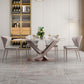 Traditional Luxury Dining Table Rectangle Sintered Stone Dining Table with Metal Base Clearhalo ' dining_table' 'Dining Tables & Seating' 'Dining Tables' 'furn' 'furn_dining_table' 'Furniture' 'furniture_dining_table' 'Kitchen & Dining Furniture' 'kitchen&dining_furn' 'kitchen' 'kitchen_dining_table' 1200x1200_1537b206-c74b-4935-91b2-e9256a9cf68c