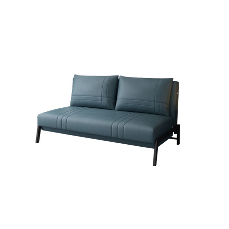 フェイクレザーコンテンポラリーソファベッドアームレスステイン耐性ベッドソファソファ