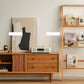 Scandinavische tv-mediastandaard massief houten tv-console met 2 lades