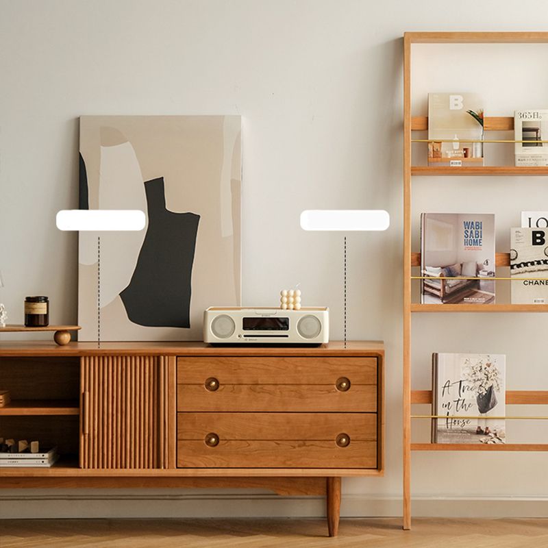 Scandinavische tv-mediastandaard massief houten tv-console met 2 lades