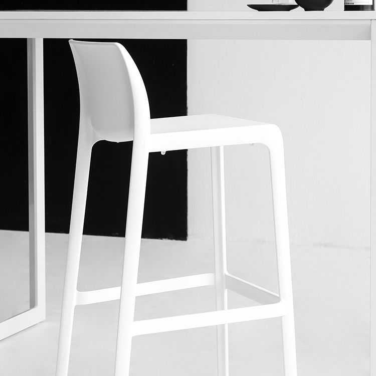 Contemporary Stackable Bar-stool Plastic Counter Bar Stool with Plastic Legs for Home Clearhalo 'Bar Furniture' 'Bar Stools' 'bar_stools' 'furn' 'furn_bar_stools' 'Furniture' 'furniture_bar_stools' 'Kitchen & Dining Furniture' 1200x1200_1538d2ae-2cbc-4156-b976-83881ac5214b