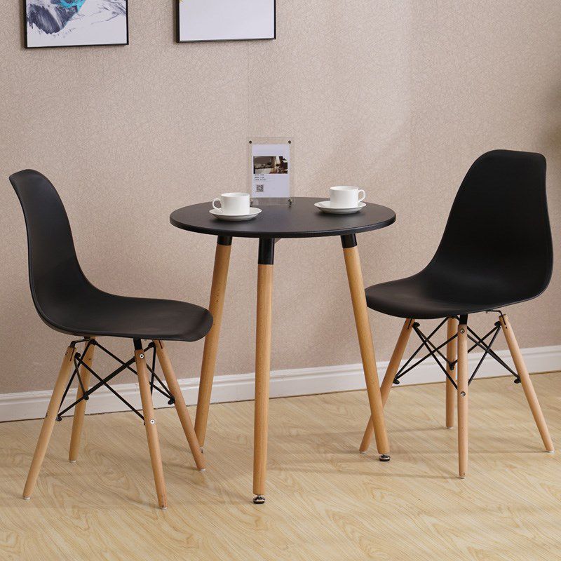 Wooden Dining Room Table for 2 Person with Natural Wood Legs Clearhalo 'Dining Tables & Seating' 'Dining Tables' 'dining_table' 'furn' 'furn_dining_table' 'Furniture' 'Kitchen & Dining Furniture' 1200x1200_153bb4dd-acd3-4980-9311-974b88182638