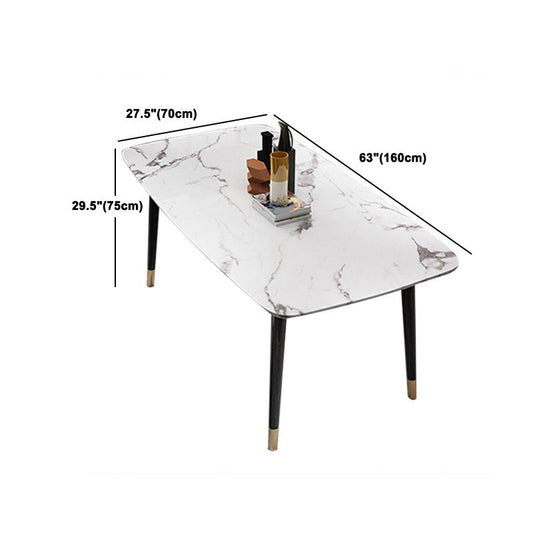 Set da pranzo in pietra sinterizzato in stile glam rettangolo 1/2/4/6/7 pezzi set da pranzo