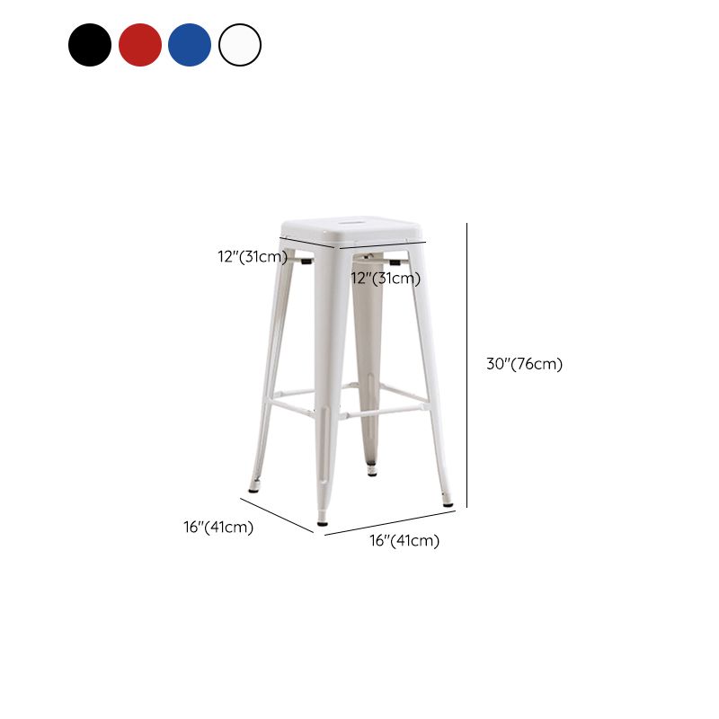 Taburete de mostrador sin respaldo industrial Taburetes de altura de mostrador de metal para cocina
