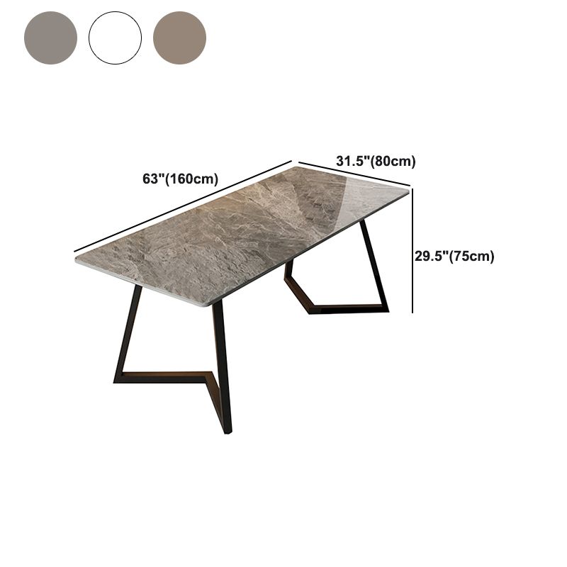 Contemporary Style Sintered Stone Desk Metal Sled Base Office Desk Clearhalo 'furn' 'furn_office_desk' 'Furniture' 'Office Desks' 'Office Furniture' 'office_desk' 1200x1200_153dd3da-6c07-4e21-b922-346e1340d477