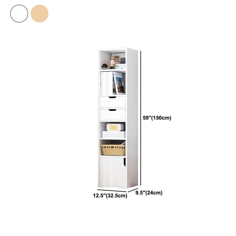 Houten boekenkast moderne minimalistische thuisstudie hoek rechthoekige boekenplank