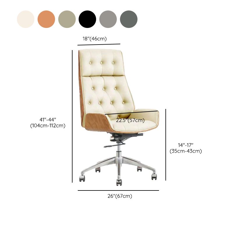 Sedia da ufficio moderna senza braccio meccanismo di inclinazione in pelle senza sedia angosciante con ruote