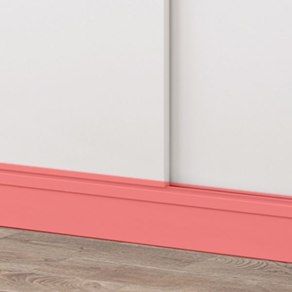 Contemporary White Wood Frame Wardrobe Freestanding Wardrobe with Soft Close Doors