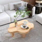 Table basse scandinave de forme libre avec 3 pieds en bois de pin