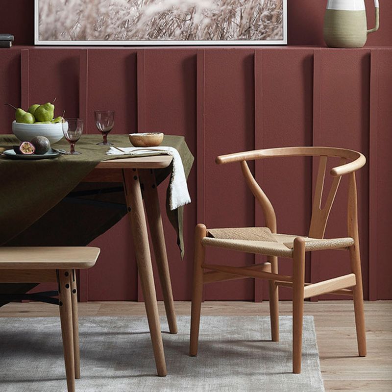 Modern Style Side Chair Low Back Solid Wood Dining Chair for Home