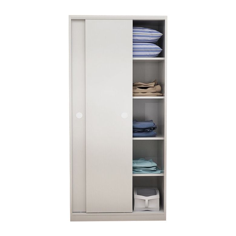 Twee deuren garderobe armoire moderne gemeten houten garderobe kast