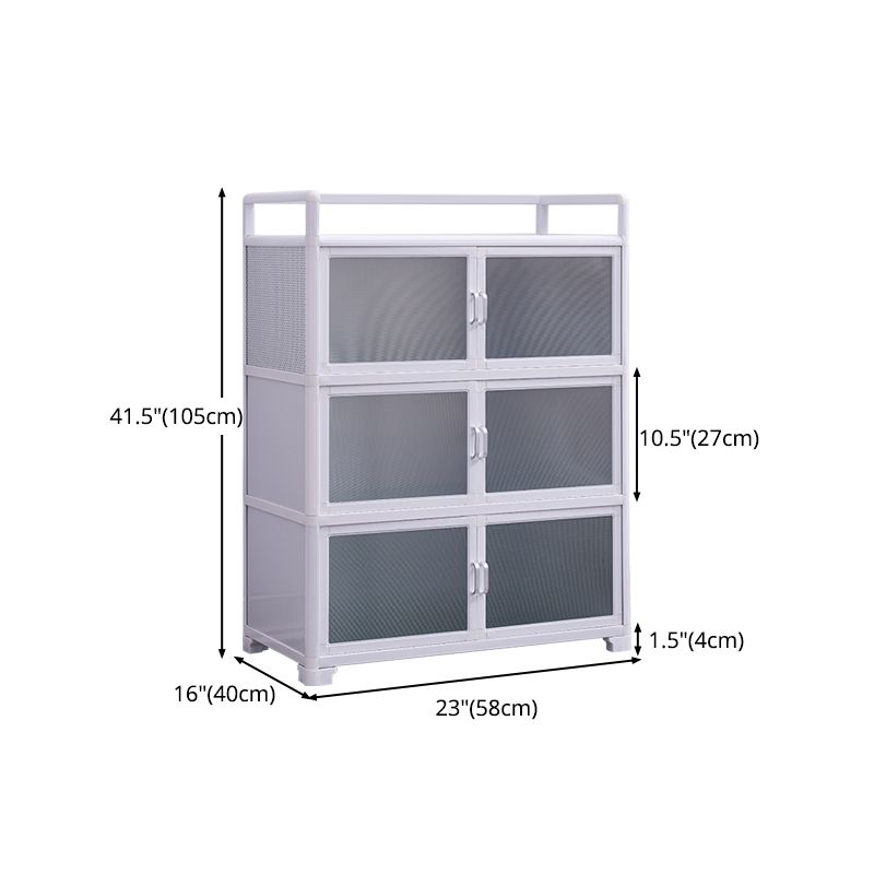 Contemporary Metal Dining Server White Kitchen Cabinets with Glass Doors Clearhalo 'buffet_sideboard' 'Buffets & Sideboards' 'furn' 'furn_buffet_sideboard' 'Furniture' 'furniture_buffet_sideboard' 'Kitchen & Dining Furniture' 1200x1200_1543b412-14f3-4578-82e9-6f787f11acf3