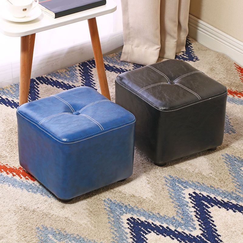 Contemporary Rectangle Shape Ottoman Faux Leather Standard with Tufted Clearhalo 'furn' 'furn_ottomans_poufs' 'Furniture' 'Living Room Furniture' 'Ottomans & Poufs' 'ottomans_poufs' 1200x1200_15455ec1-1ebb-4e34-b58f-12ddf48311d9