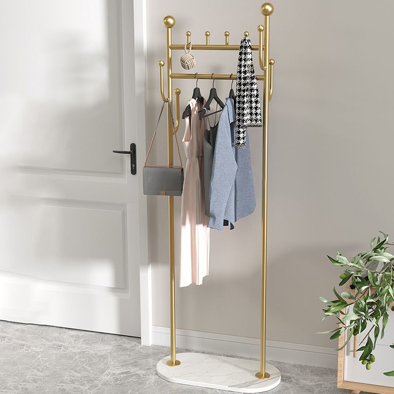Free Standing Hall Stand Glam Metal Hall Stand with Coat Hook Clearhalo 'Entry & Mudroom Furniture' 'furn' 'furn_hall_tree_coat_racks' 'Furniture' 'Hall Trees & Coat Racks' 'hall_tree_coat_racks' 1200x1200_15457267-5d33-4d98-8b42-844069d04a4a