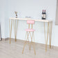 White Wood Top Counter Table Gold 4 Legs Industrial Bar Table for Dining Room Clearhalo 'Bar Furniture' 'Bar Tables' 'bar_tables' 'furn' 'furn_bar_tables' 'Furniture' 'furniture_bar_tables' 'Kitchen & Dining Furniture' 1200x1200_1545b76e-50d9-4b4e-b516-ead353bdbc86
