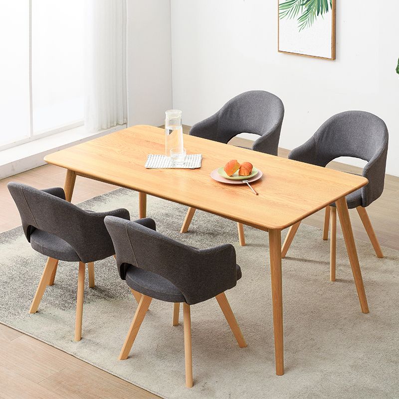 Contemporary Upholstered Study Room Arm Chair Matte Finish Open Dining Chair Clearhalo ' kitchen&dining_furn' 'Dining Chairs' 'Dining Tables & Seating' 'dining_chair' 'furn' 'furn_dining_chair' 'Furniture' 'furniture_dining_chair' 'Kitchen & Dining Furniture' 'kitchen' 1200x1200_1546f715-7227-48e0-8e1e-38bc80cdf50e