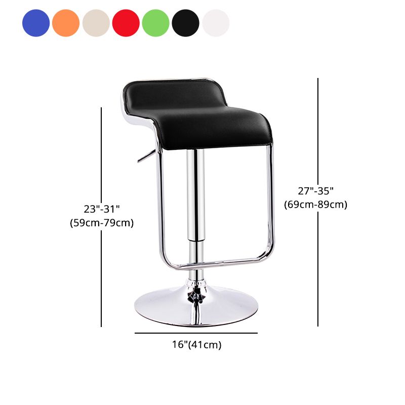 Modern Adjustable Backrest Counter Stool Steel Study Bar Stool with Cushion and Pedal Clearhalo 'Bar Furniture' 'Bar Stools' 'bar_stools' 'furn' 'furn_bar_stools' 'Furniture' 'furniture_bar_stools' 'Kitchen & Dining Furniture' 1200x1200_15474e2a-488a-428e-9cb7-cb74c680e96b