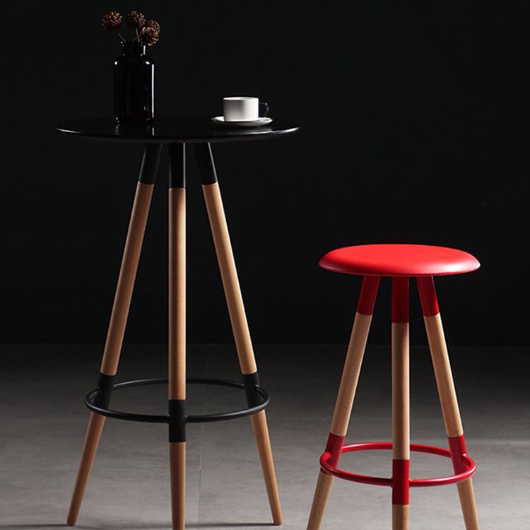 Modern Round Seat Counter Stool Solid Wood Backless Counter-height Stool Clearhalo 'Bar Furniture' 'Bar Stools' 'bar_stools' 'furn' 'furn_bar_stools' 'Furniture' 'Kitchen & Dining Furniture' 1200x1200_15496023-f0a5-4b05-9e6c-483aa4d913b0