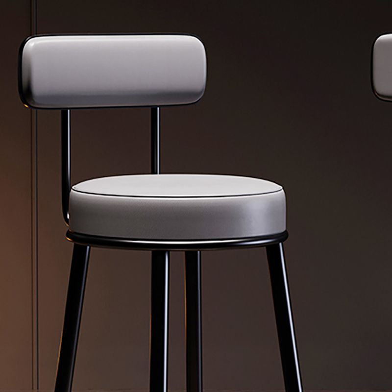 Industrial Leather Iron Counter Stools Low Back Bar Stools with Round Seat Clearhalo 'Bar Furniture' 'Bar Stools' 'bar_stools' 'furn' 'furn_bar_stools' 'furniture_bar_stools' 'Kitchen & Dining Furniture' 'kitchen&dining_furn' 'kitchen' 'kitchen_furn' Furniture' 1200x1200_154b8126-b2fd-4669-a0e7-43a6eb8ec3ad
