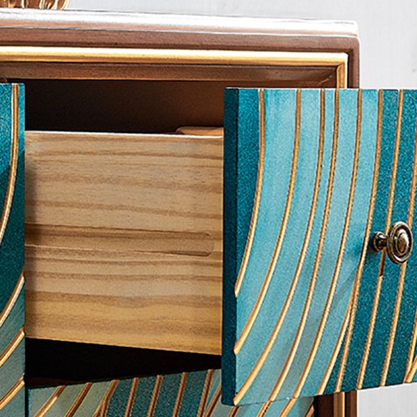 Klassiek Glam opbergkist massief houten dressoir, 15,21 inch breed