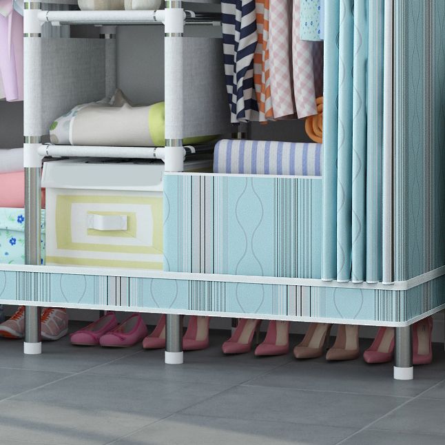 Steel Wardrobe Closet with Legs Modern Wardrobe Cabinet for Home Clearhalo 'Armoires & Wardrobes' 'armoires_wardrobes' 'Bedroom Furniture' 'furn' 'furn_armoires_wardrobes' 'Furniture' 1200x1200_154e4431-4523-431e-8da0-d93b05170b18