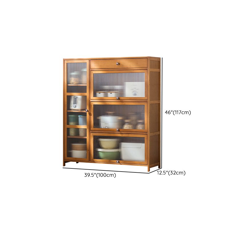 Cabinet contemporaneo di bamboo bamboo bamboo marrone con cassetto