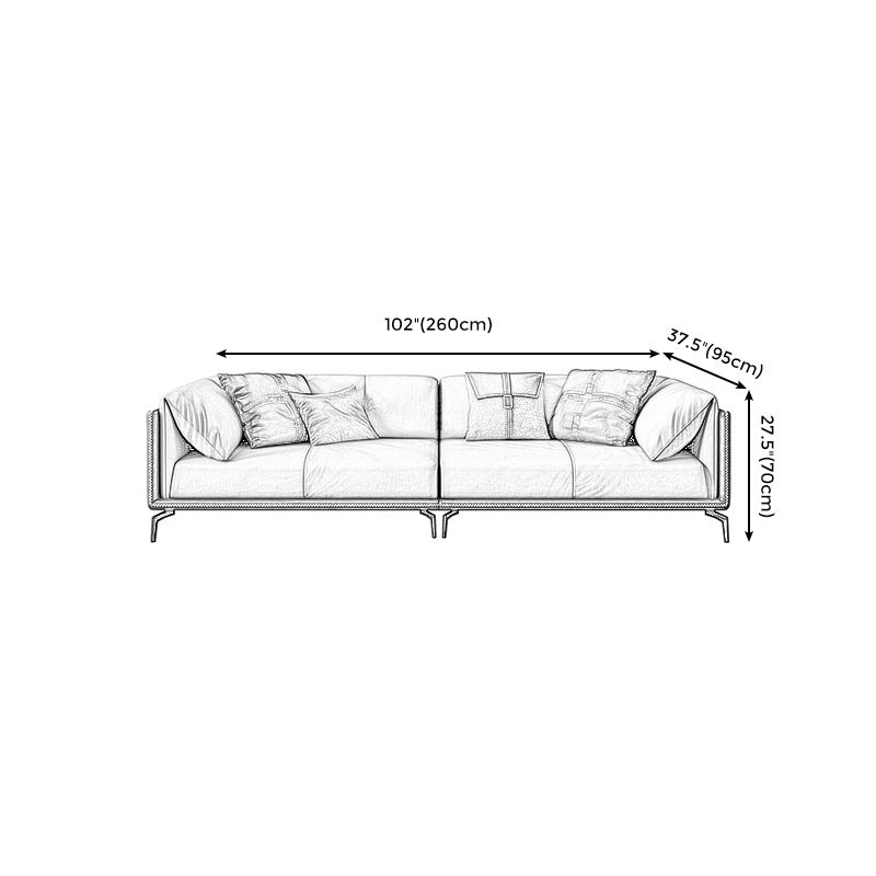 2125598427.56" H Pillow Top Arm Modern Sofa with Cushions Light-grey Standard Sofa Clearhalo 'furn' 'furn_sofas' 'Furniture' 'furniture_sofas' 'Living Room Furniture' 'Sofa' 'sofas' 1200x1200_154fb3fc-1d94-424a-9cdd-028c0e98f460