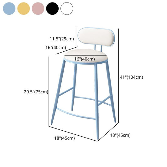 Scandinavian Footrest Milk Tea Shop Stool Matte Finish Iron Bar Stool Clearhalo 'Bar Furniture' 'Bar Stools' 'bar_stools' 'furn' 'furn_bar_stools' 'Furniture' 'furniture_bar_stools' 'Kitchen & Dining Furniture' 1200x1200_154fbdf5-cc79-4d62-888b-d6313b2ff85b