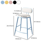 Scandinavian Footrest Milk Tea Shop Stool Matte Finish Iron Bar Stool Clearhalo 'Bar Furniture' 'Bar Stools' 'bar_stools' 'furn' 'furn_bar_stools' 'Furniture' 'furniture_bar_stools' 'Kitchen & Dining Furniture' 1200x1200_154fbdf5-cc79-4d62-888b-d6313b2ff85b
