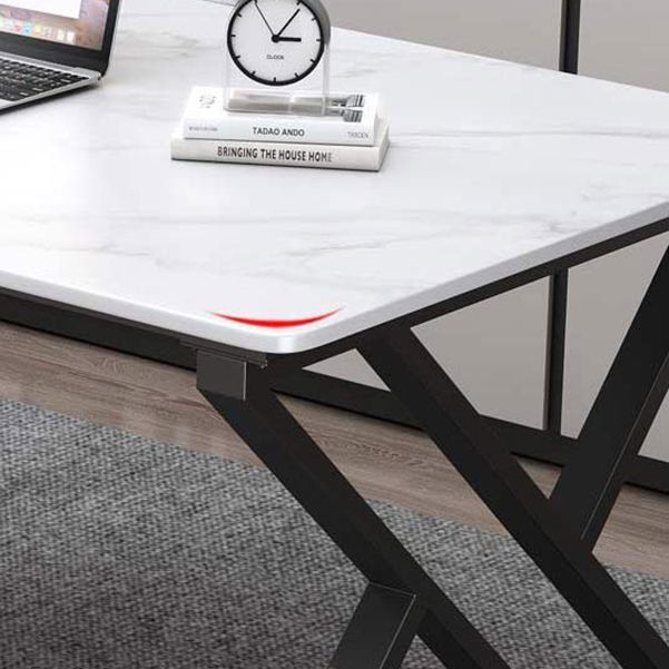 Contemporary 29.53" Tall Writing Desk Stone Rectangular Office Desk Clearhalo 'furn' 'furn_office_desk' 'Furniture' 'Office Desks' 'Office Furniture' 'office_desk' 1200x1200_154fc722-d975-48f4-95f8-0bae10630a3a