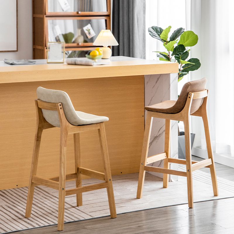 Scandinavia Style Bar-stool Wooden Legs Bucket Seat with Low Back for Kitchen Bar Clearhalo 'Bar Furniture' 'Bar Stools' 'bar_stools' 'furn' 'furn_bar_stools' 'furniture_bar_stools' 'Kitchen & Dining Furniture' 'kitchen&dining_furn' 'kitchen' 'kitchen_furn' Furniture' 1200x1200_154fd318-109c-4cf7-a346-219dc4e1b833