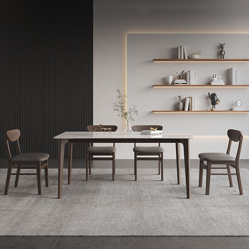 4 Brown Finnish Legs Dinner Table Mid-Century Modern Rectangle Dining Table Clearhalo 'Dining Tables & Seating' 'Dining Tables' 'dining_table' 'furn' 'furn_dining_table' 'Furniture' 'furniture_dining_table' 'Kitchen & Dining Furniture' 'kitchen' 'kitchen_dining_table' 1200x1200_154ff900-97d0-497e-bca7-966563243620