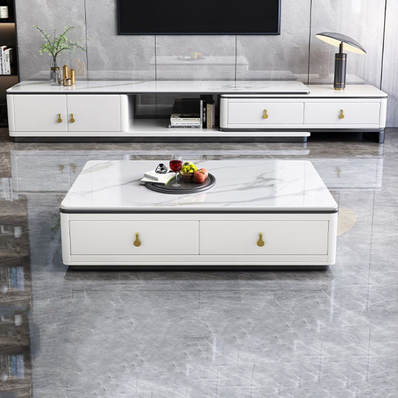 Stone TV Media Console Contemporary Stand Console with Drawers Clearhalo 'furn' 'furn_tv_stands_entertainment_centers' 'Furniture' 'Living Room Furniture' 'TV Stands & Entertainment Centers' 'TV Stands & Media Storage Furniture' 'tv_stands_entertainment_centers' 1200x1200_15502622-f3de-45c6-80da-142041f0ae41