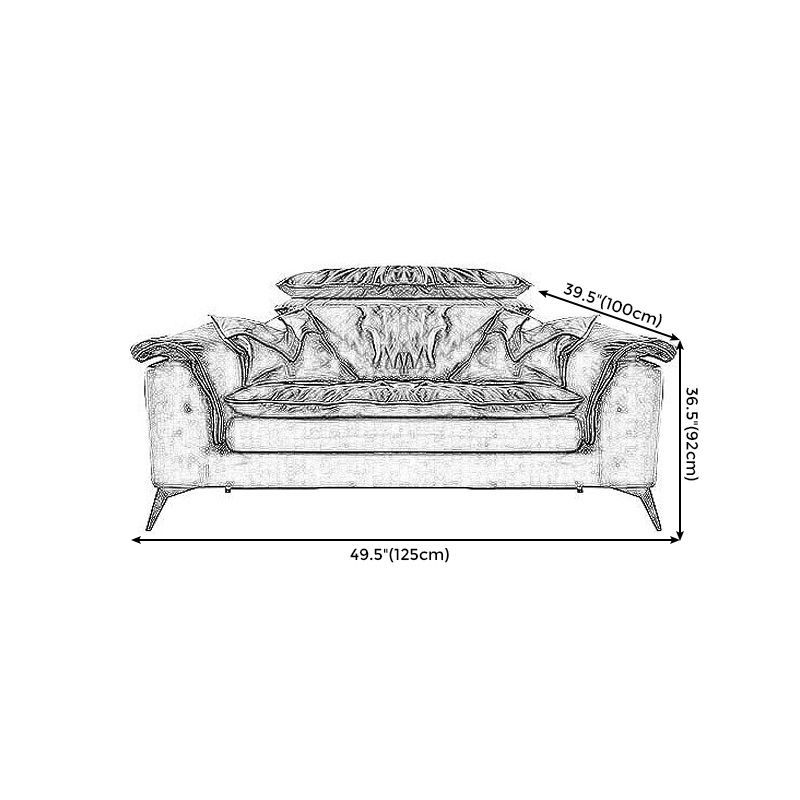 Pillow Top Arm Sectionals 26.22"High Faux Leather Cushion Back Sofa, Black Clearhalo 'furn' 'furn_sectionals' 'Furniture' 'furniture_sectionals' 'Living Room Furniture' 'Sectionals' 1200x1200_1550ffdc-60f3-40cb-a097-86950a11ea68