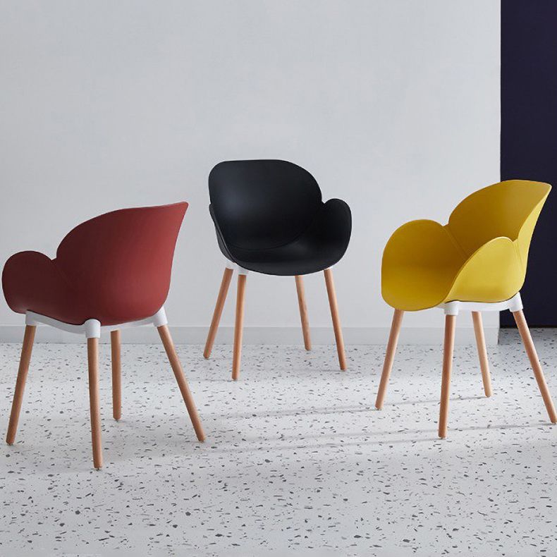 Contemporary Dining and Accent Chairs Matte Finish Plastic Solid Back Chair Clearhalo ' kitchen&dining_furn' 'Dining Chairs' 'Dining Tables & Seating' 'dining_chair' 'Furniture' 'furniture_dining_chair' 'Kitchen & Dining Furniture' 'kitchen' 1200x1200_15512bff-02e2-4db8-8a56-45fb5f91ae82