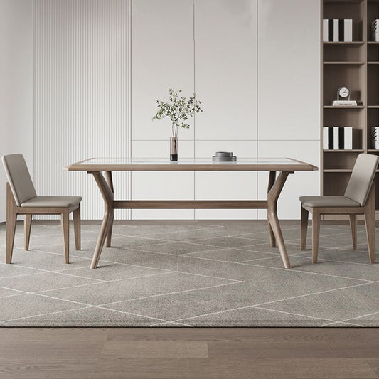 Contemporary Style 1/2/3/5/7 Pieces Dining Chairs Set Rectangle Stone Furniture in White