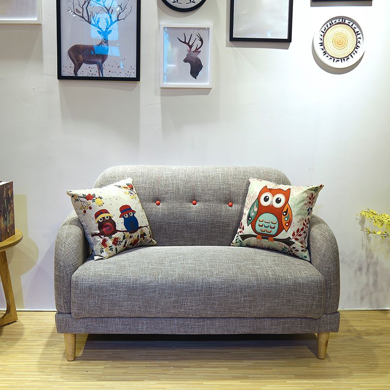 34.25"H Scandinavian Linen Square Arm Solid Color Tufted Loveseat Sofa for Apartment Clearhalo 'furn' 'furn_sofas' 'Furniture' 'furniture_sofas' 'kitchen' 'kitchen_sofas' 'Living Room Furniture' 'Sofa' 'sofas' 1200x1200_15542196-8521-44e9-b14e-9ce4dacdcfee