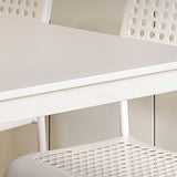 Modern 1/4/5 Pieces Dining Room Table Rectangle Wood Furniture for Home