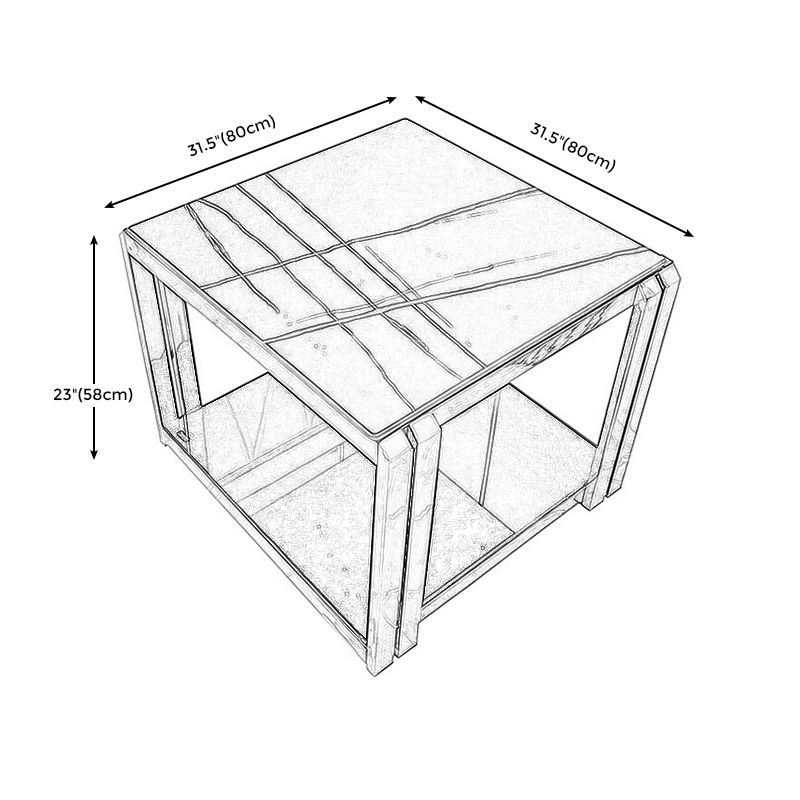 Table de glamour en pierre supérieure en acier