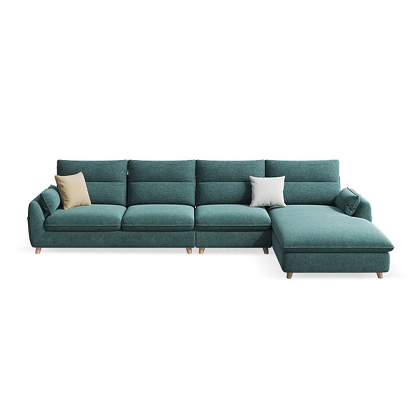 Emerald Green Modern Pillow Top Arm Sectional for Apartment, Living Room Clearhalo 'furn' 'furn_sectionals' 'Furniture' 'furniture_sectionals' 'kitchen' 'kitchen_sectionals' 'Living Room Furniture' 'Sectionals' 1200x1200_1554a115-4558-464c-b45c-20e45da677d6