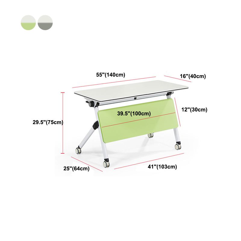 Escritorio de escritura contemporánea para escritorio rectangular de 30 "H de 30" en blanco