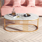 White Marble Top Coffee Table Gold Frame Coffee Cocktail Table Clearhalo 'Coffee & Accent Tables' 'Coffee Tables' 'coffee_tables' 'furn' 'furn_coffee_tables' 'Furniture' 'Living Room Furniture' 1200x1200_15559fff-d2f6-40b2-a9e7-06a1ff0b8d62
