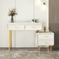 2/4-Drawers Solid Wood Dressing Table Stone Top Bedroom Make-up Vanity
