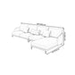 126"L √ó 67"W Faux Leather Sofa and Chaise Cushion Back Sectional with Sloped Arms Clearhalo 'furn' 'furn_sectionals' 'Furniture' 'furniture_sectionals' 'Living Room Furniture' 'Sectionals' 1200x1200_15571339-54d1-4de0-810f-e498e9f1da51