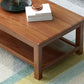 Solid Wood Coffee Table Scandinavian 4 Legs Cocktail Table with Storage Shelf Clearhalo 'Coffee & Accent Tables' 'Coffee Tables' 'coffee_tables' 'furn' 'furn_coffee_tables' 'Furniture' 'Living Room Furniture' 1200x1200_155756af-9c36-43aa-8c01-fbeadf766da9