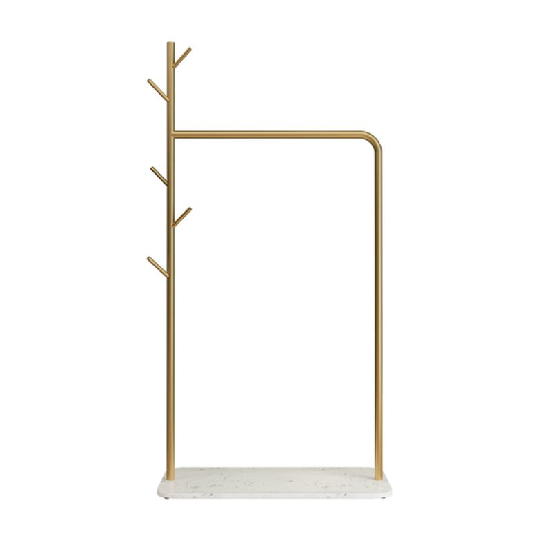 Contemporary Hall Stand Marble Bottom Hall Tree with Coat Hanger Hooks Clearhalo 'Entry & Mudroom Furniture' 'furn' 'furn_hall_tree_coat_racks' 'Furniture' 'Hall Trees & Coat Racks' 'hall_tree_coat_racks' 1200x1200_1557bd1a-2cbb-46cb-8ee1-5d9bbb1798a9