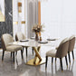 Luxurious Sintered Stone Top Dining Set Rectangular 1/4/5/7 Pieces Dinette Table Set
